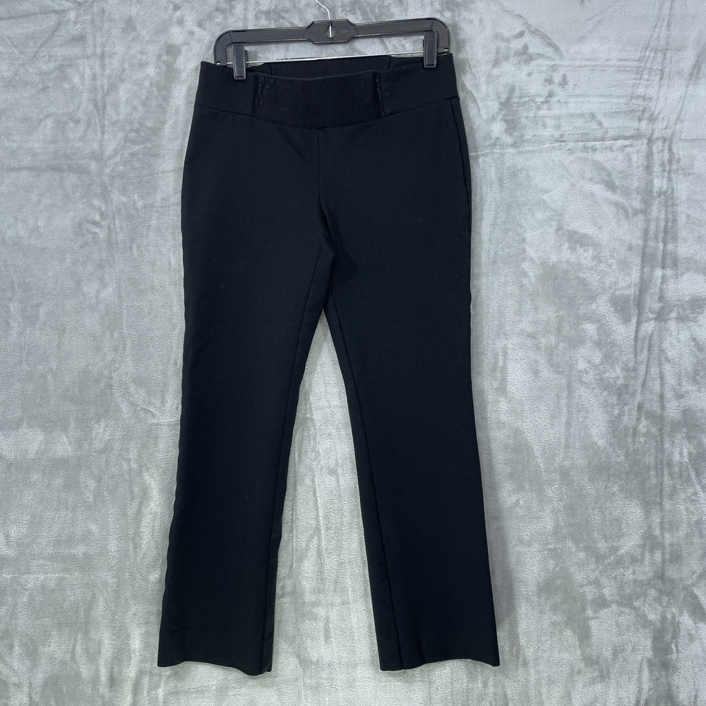 EILEEN FISHER Pull On Straight Leg Pants Size PM Petite Black Stretch Minimalist